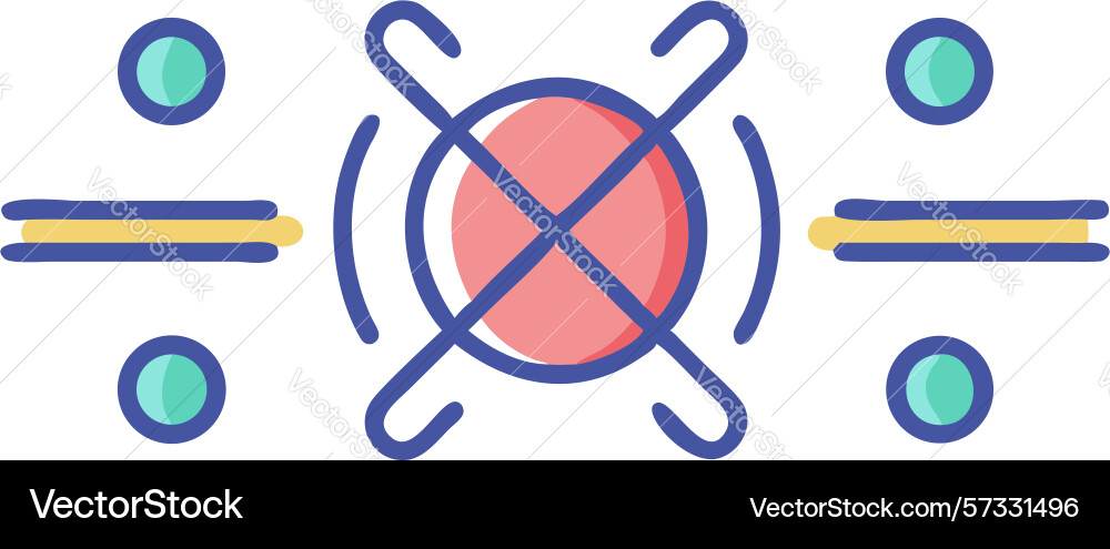 Abstract connection icon representing network vector image