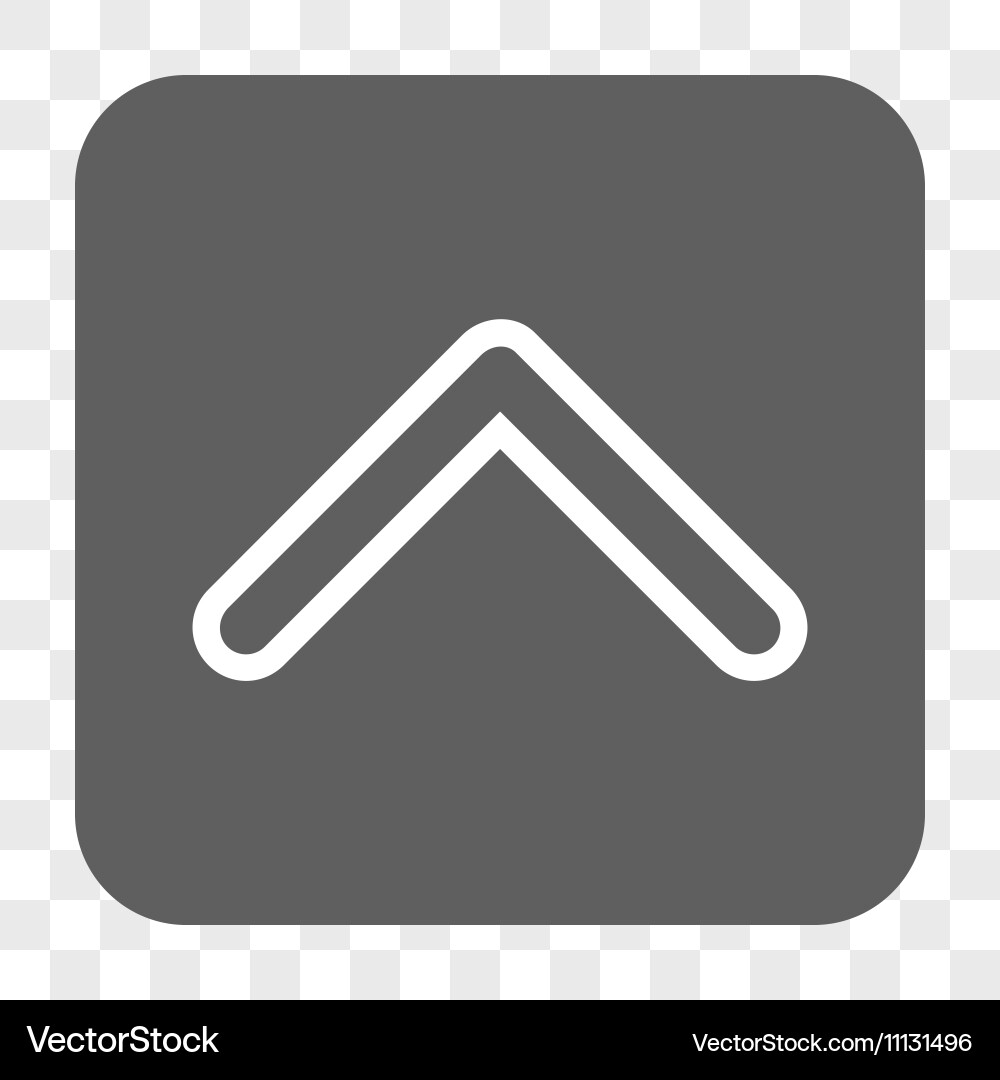 Arrowhead up rounded square button vector image