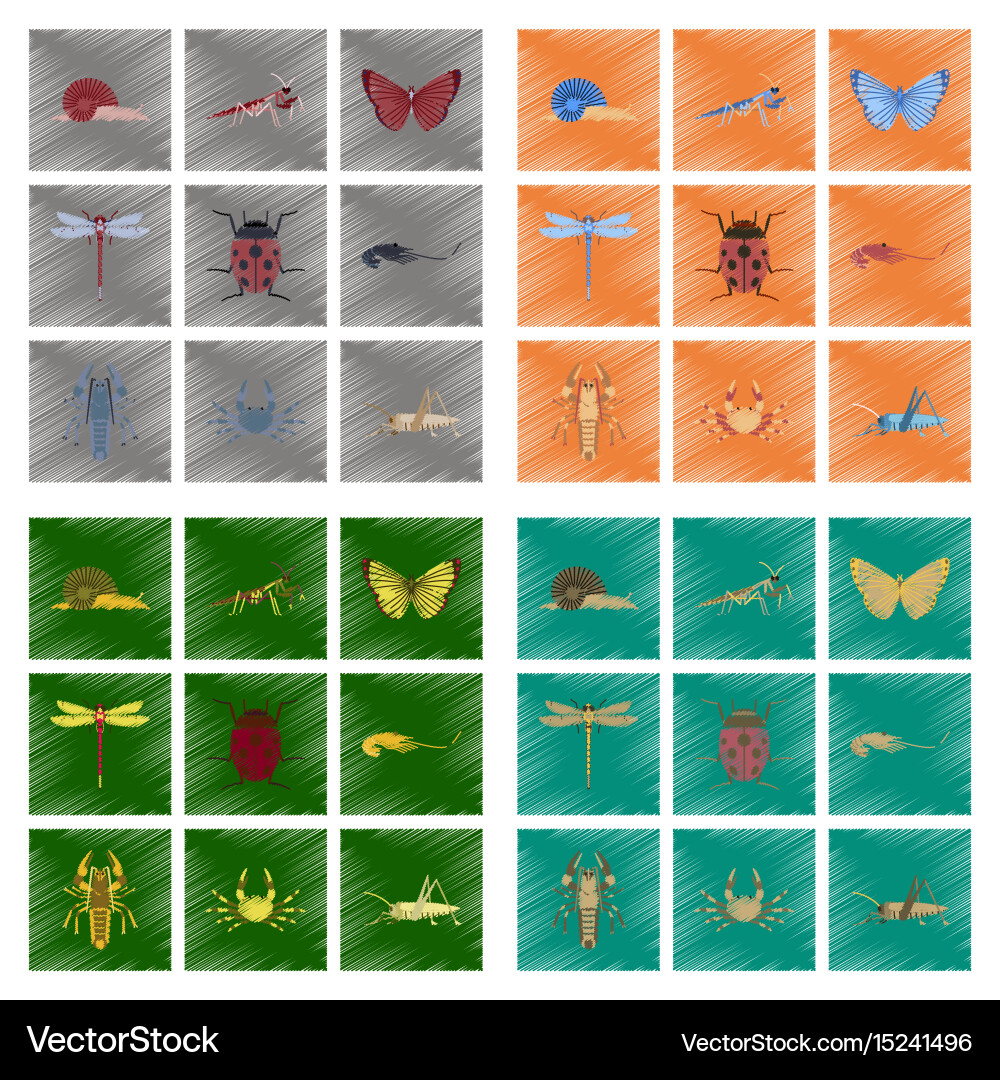 Assembly flat shading style bug snail vector image