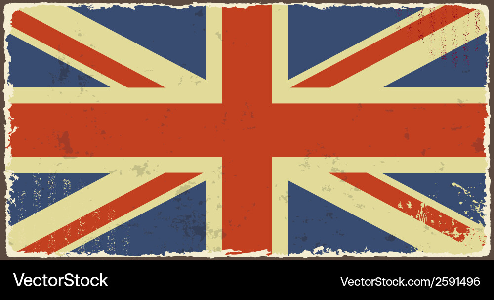 British grunge flags Royalty Free Vector Image
