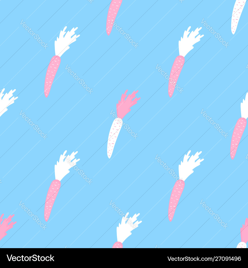 Childish seamless pattern with carrot can be used Childish seamless pattern with carrot can be used vector image
