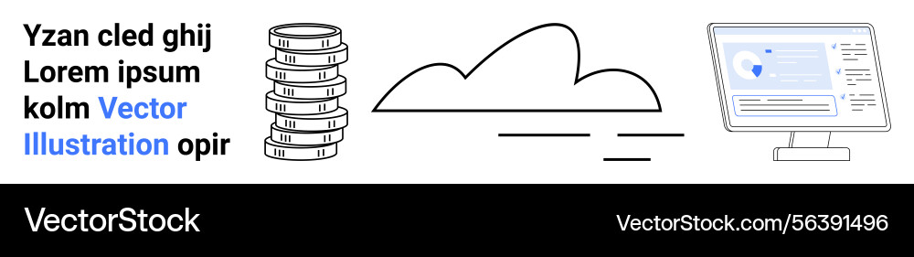 Cloud computing with data storage and digital Cloud computing with data storage and digital vector image
