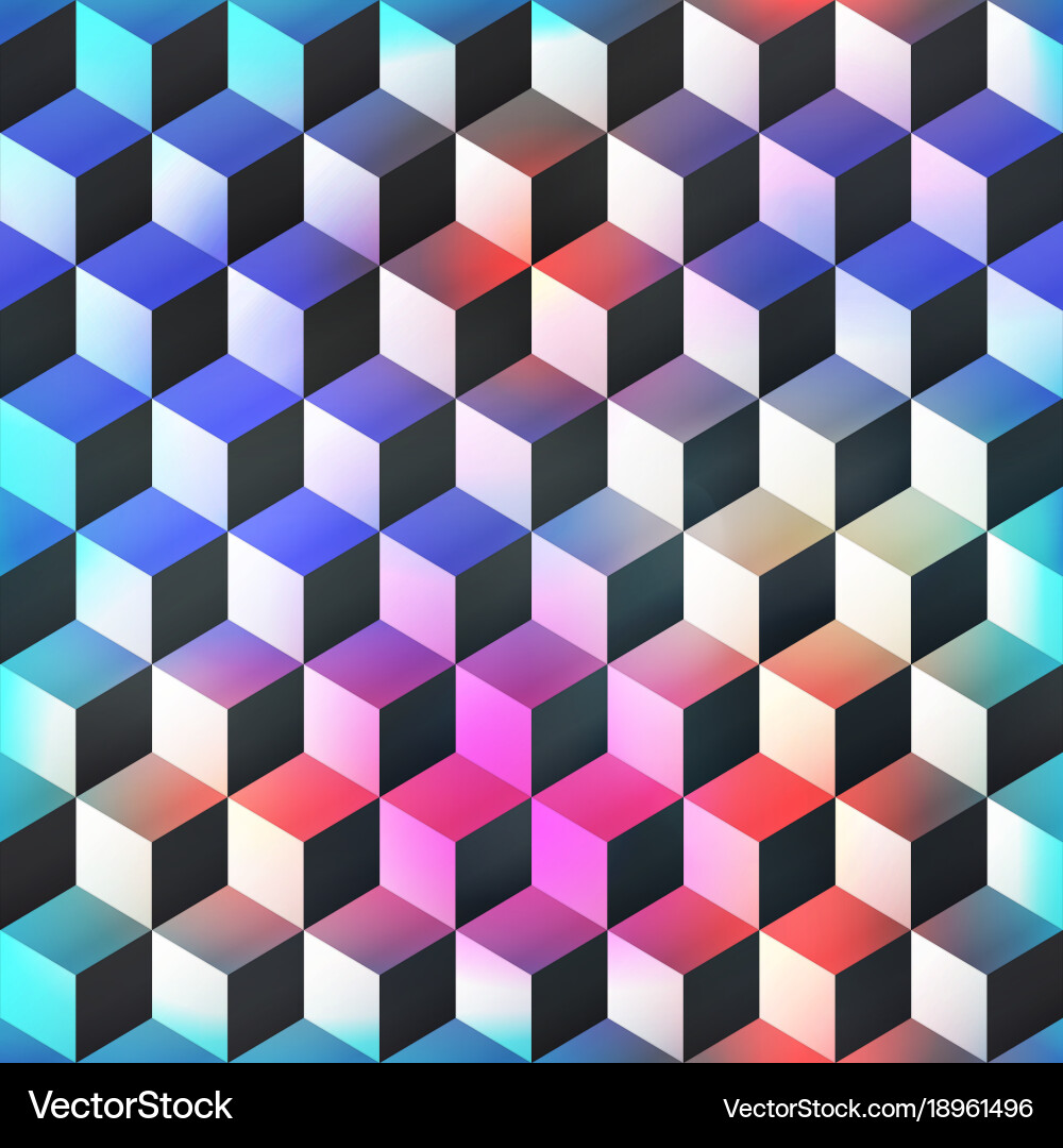 Geometric Cube Pattern vector image