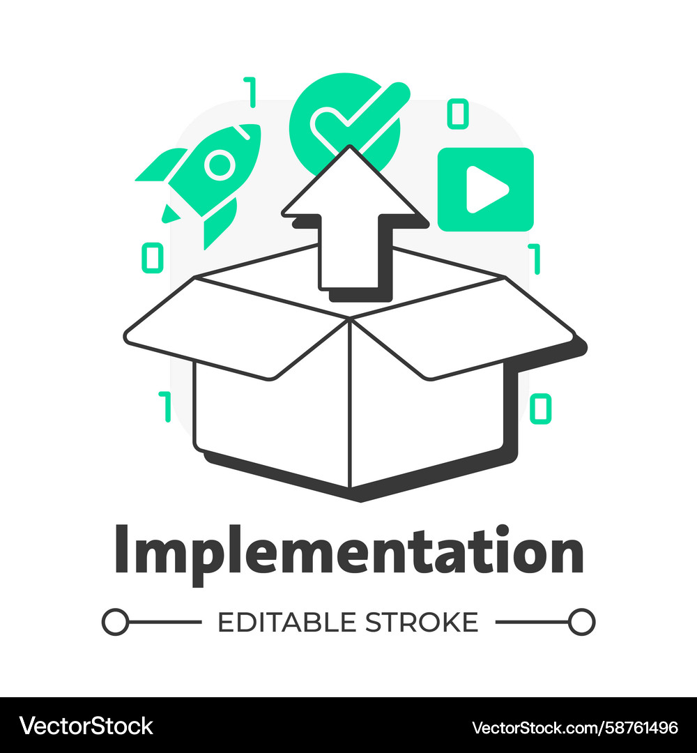Implementation Concept Icon - Productivity Vector Image