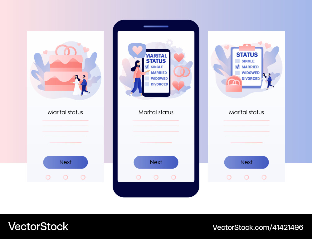 Marital status of couple checkbox list Marital status of couple checkbox list Vector Image