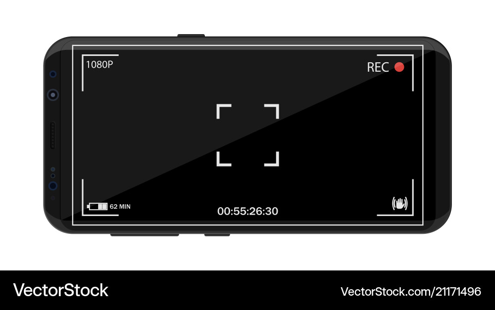 Modern smartphone with camera application Modern smartphone with camera application vector image