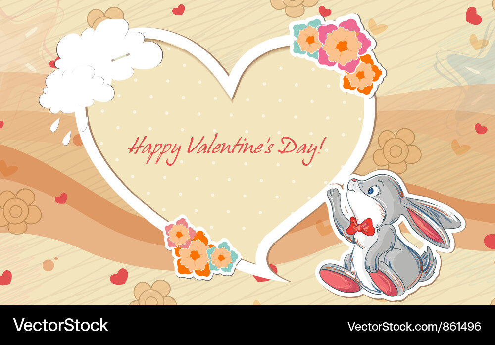 Rabbit with frame Vector Image