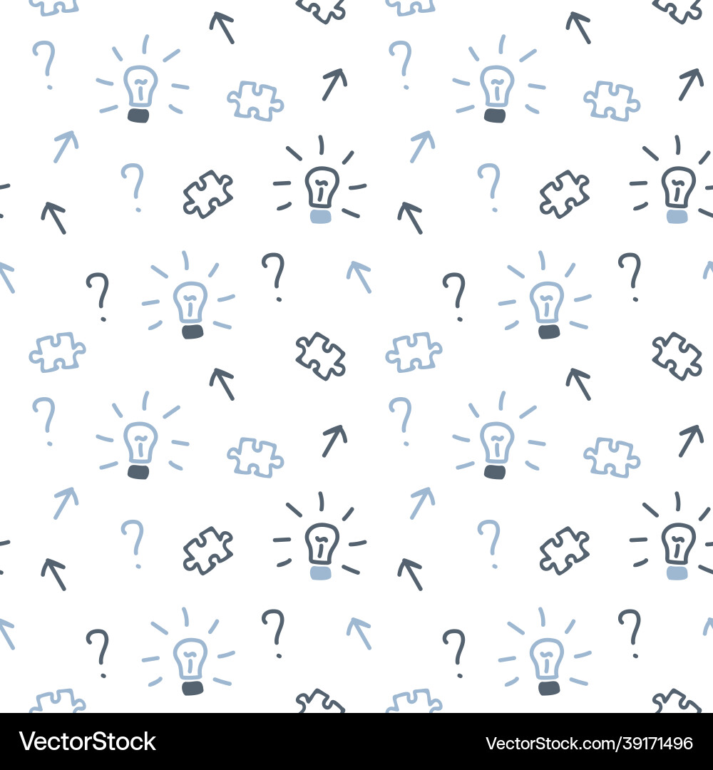 Seamless problem solving pattern vector image