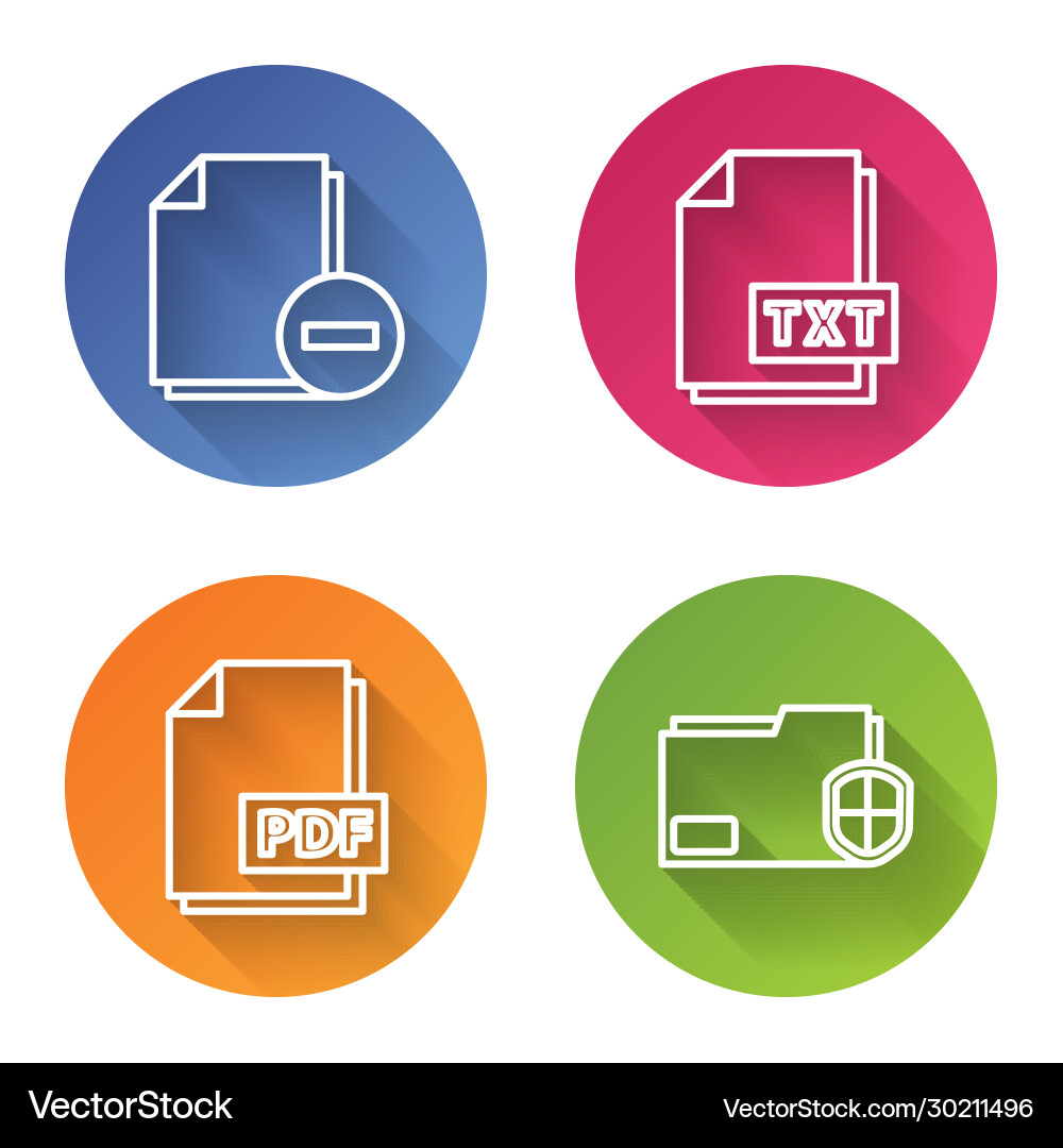Set line document with minus txt file Vector Image
