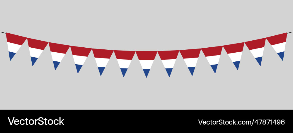 String of triangular flags for outdoor party Vector Image
