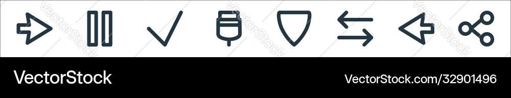 User interface line icons linear set quality User interface line icons linear set quality vector image