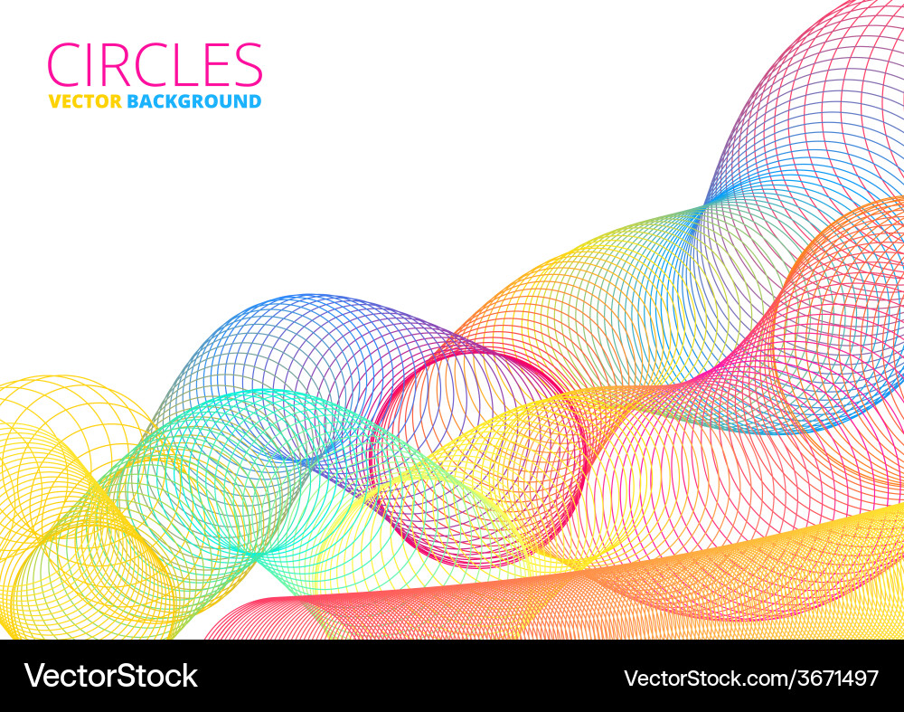 Abstract Colorful Circles Background vector image