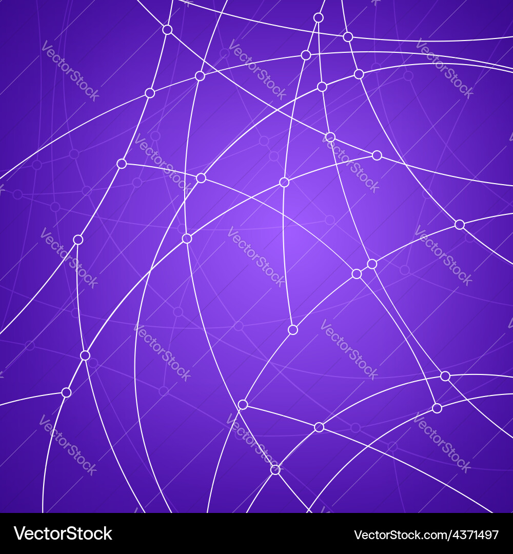 Abstract Node Network Vector Image
