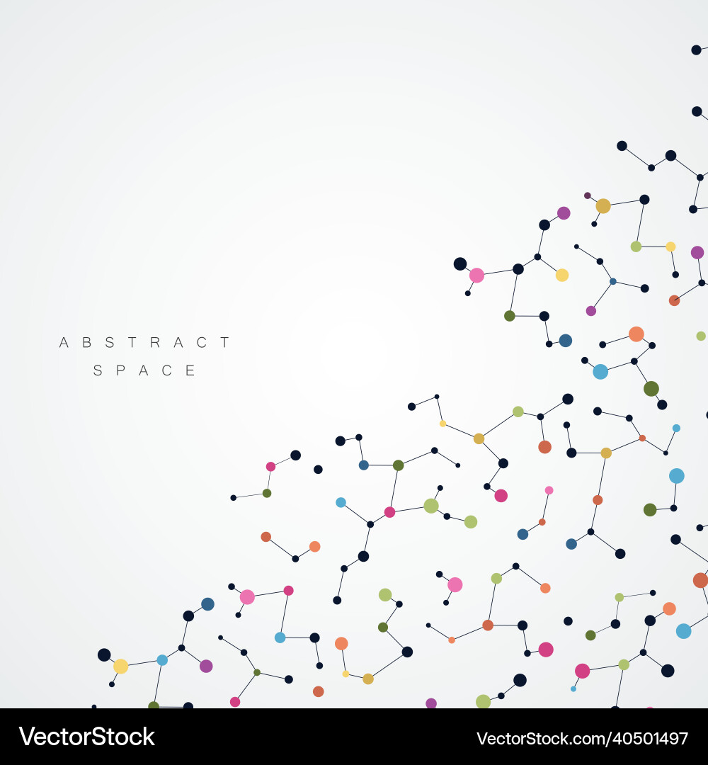 Colorful background with connection dots and lines Colorful background with connection dots and lines vector image