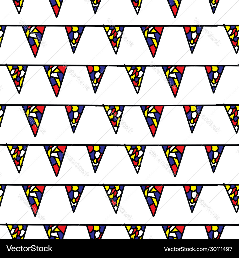 Colorful flag line seamless repeat pattern print Vector Image