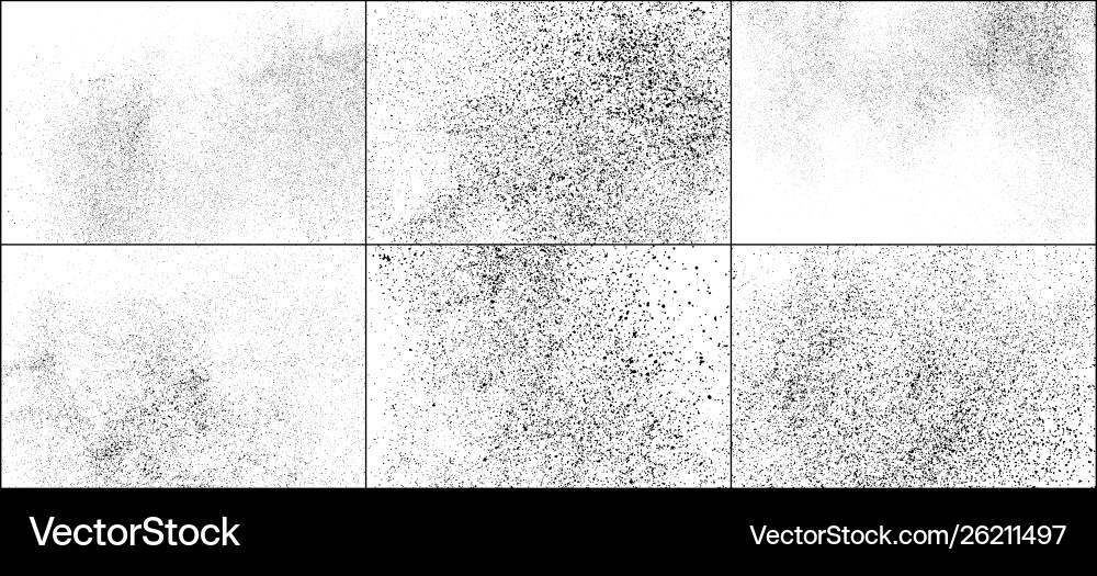 Dark rough noise particles set elements Dark rough noise particles set elements vector image
