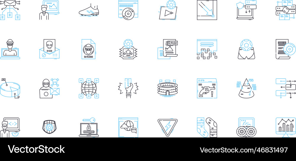 Daten Bergbau lineare Icons setzen Clustering Daten Bergbau lineare Icons setzen Clustering vektorbild