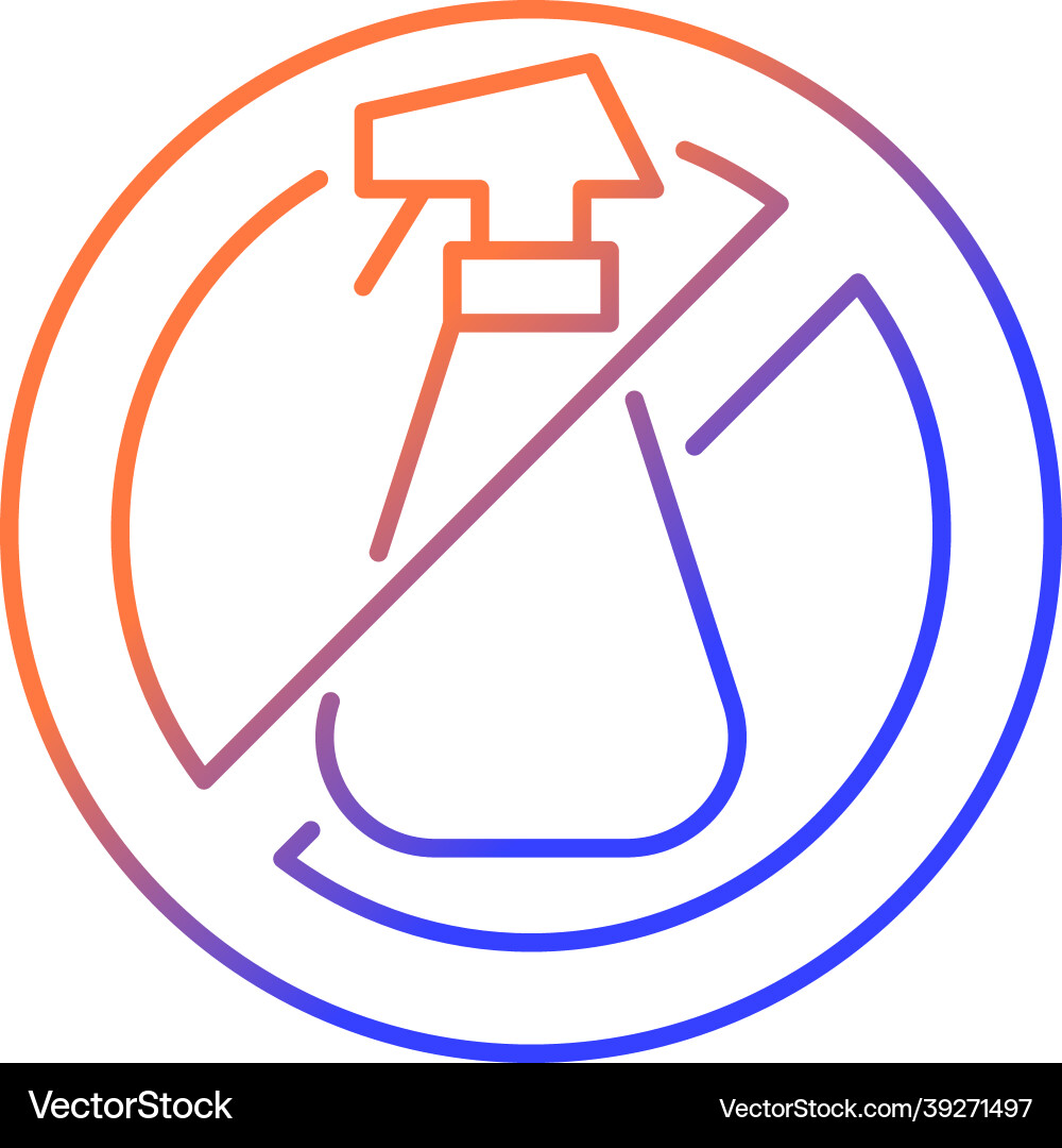 Do not use cleaning agents gradient linear manual Vector Image