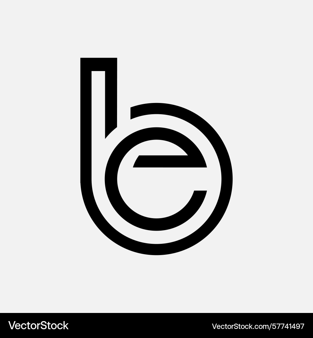 Eb be lowercase initial logo design Vector Image