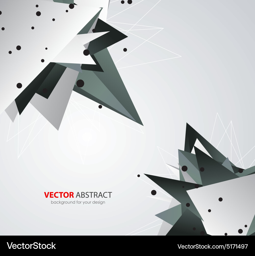 Geometric background with triangles vector image