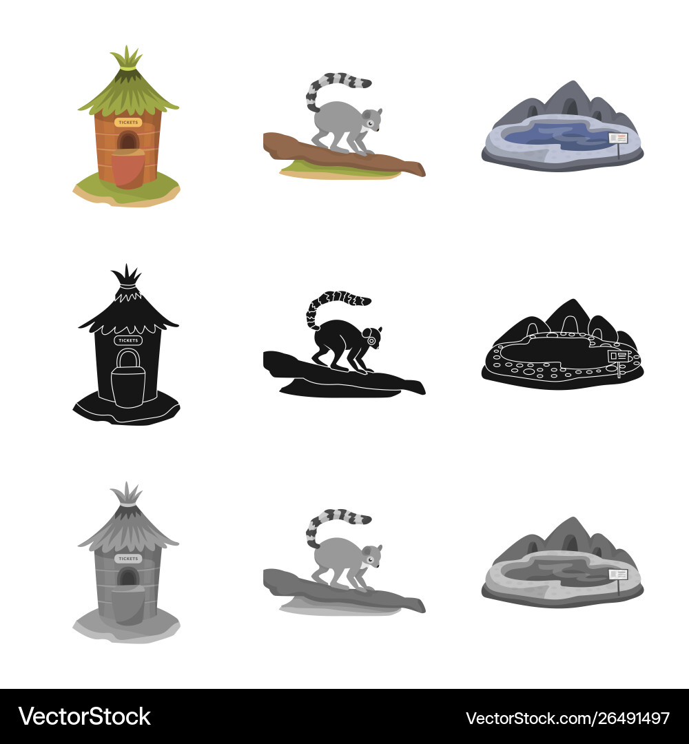 Isolated object nature and fun logo set Isolated object nature and fun logo set vector image