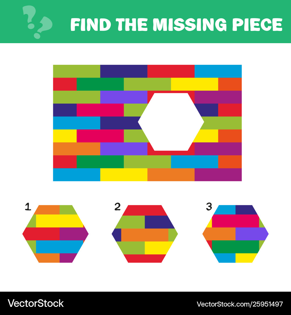 Logic Puzzle: Find the Missing Piece vector image