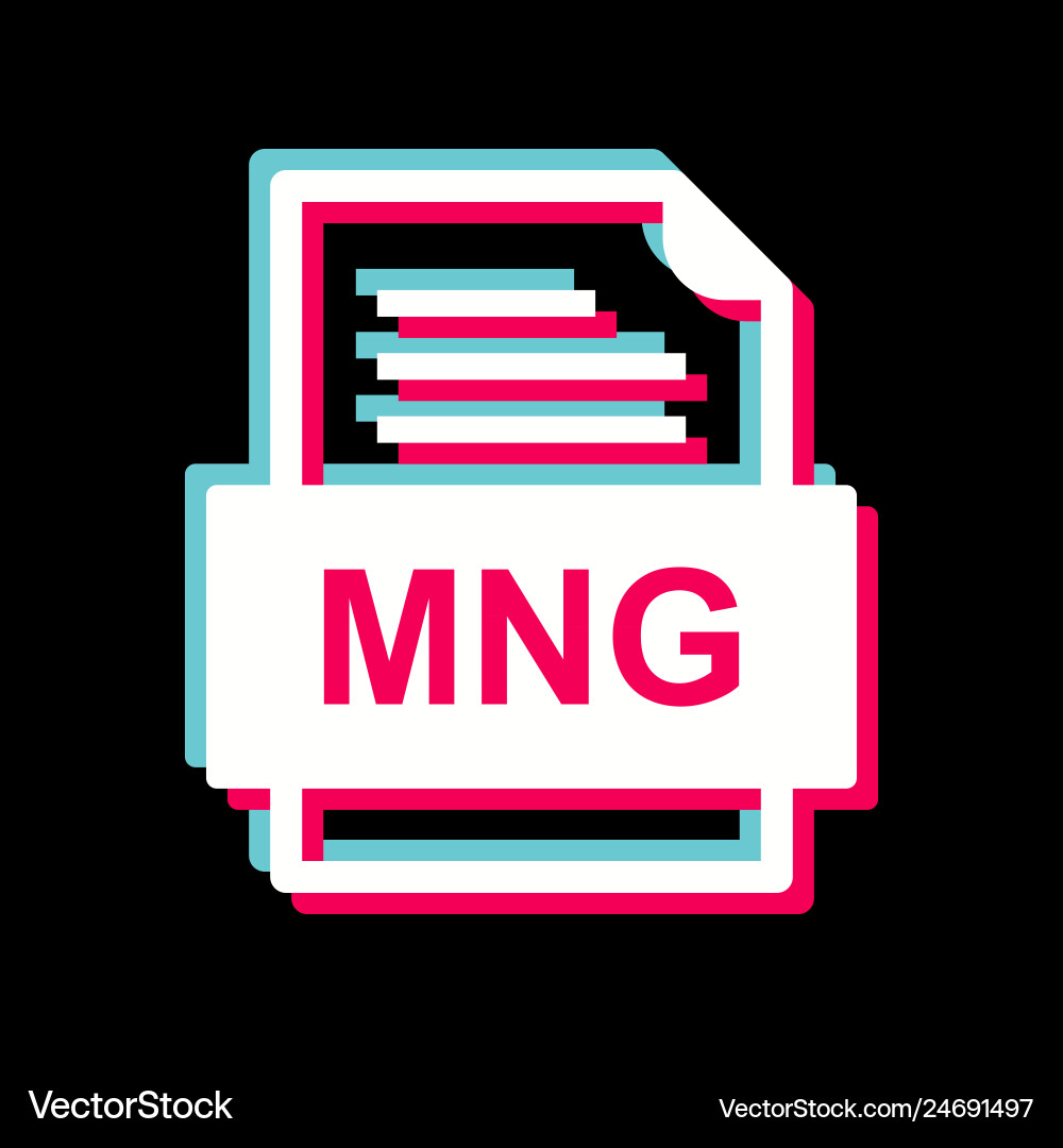 Mng file document icon vector image