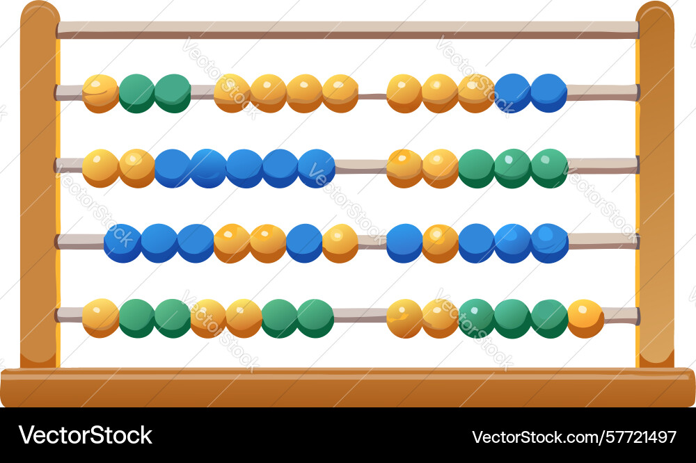 Modern abacus math learning tool design Vector Image