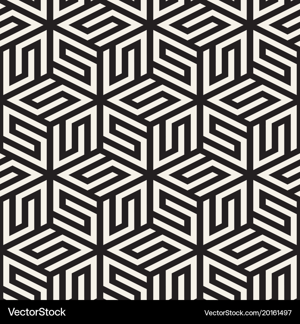 Monochrome Lattice Pattern vector image