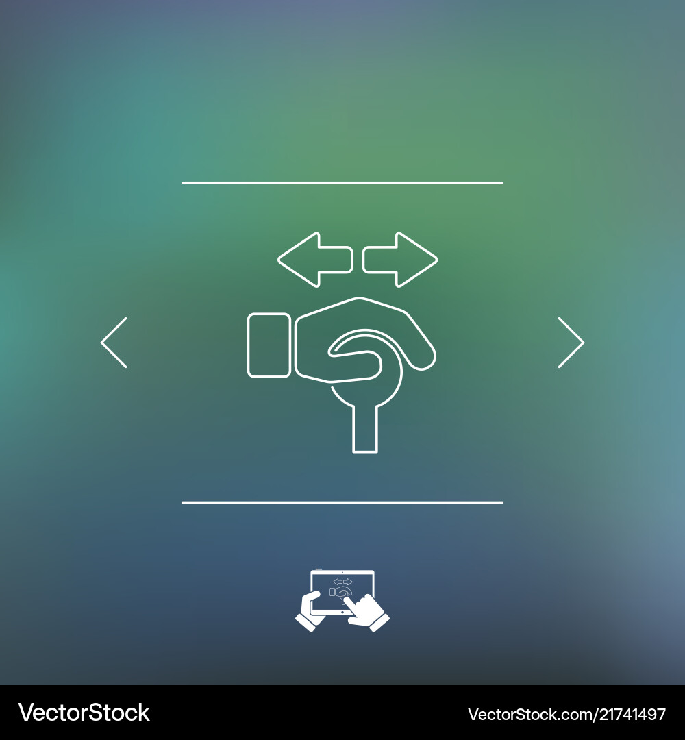 Operating Lever Icon - Mechanical Control Vector Image