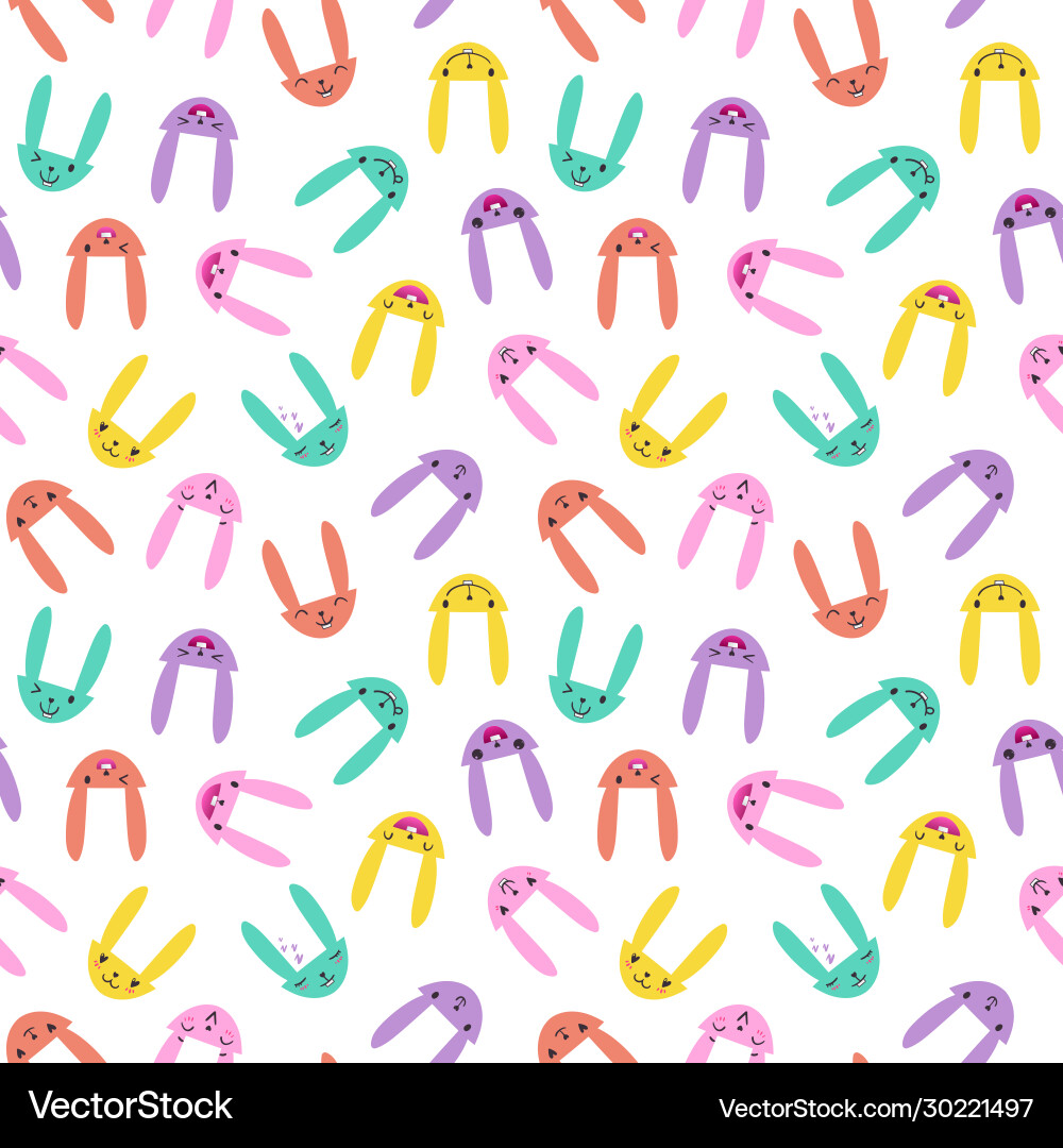 Rabbit seamless pattern-24 Rabbit seamless pattern-24 vector image