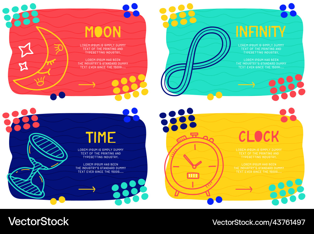 Set abstract landing page pattern with different Set abstract landing page pattern with different Vector Image