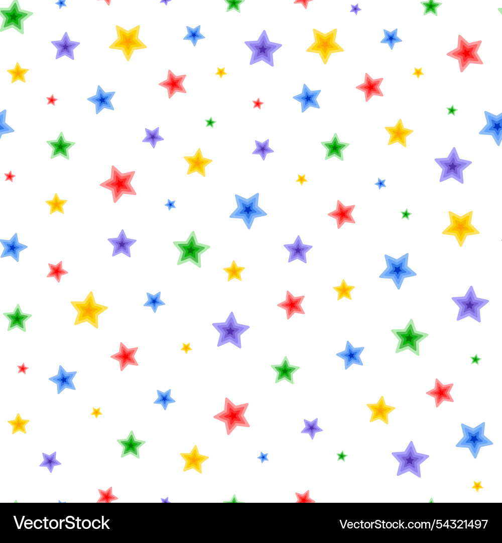 Stars in random chaotic order seamless pattern Stars in random chaotic order seamless pattern vector image