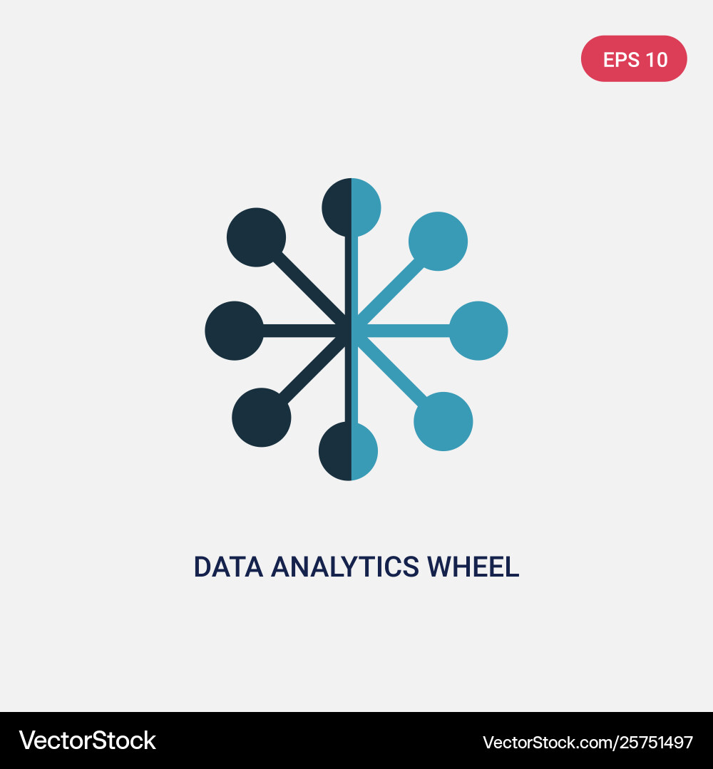 Two color data analytics wheel icon from user Two color data analytics wheel icon from user vector image