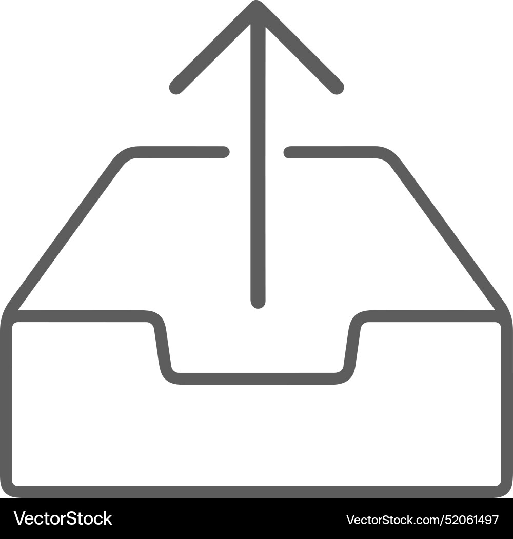 Upload outline icon symbol image Upload outline icon symbol image Vector Image