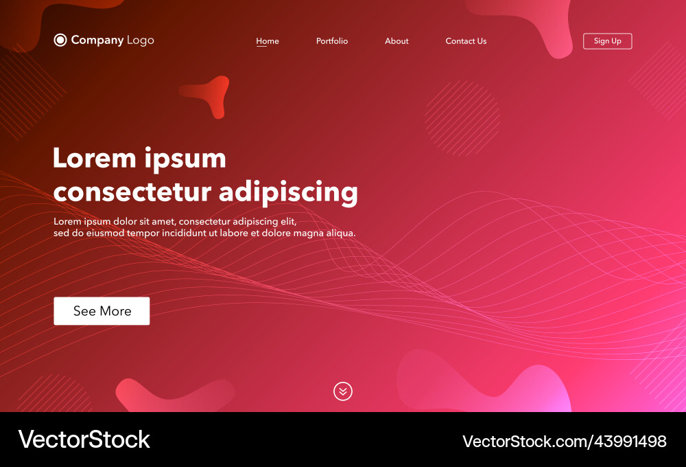 Abstract background website landing page template Vector Image
