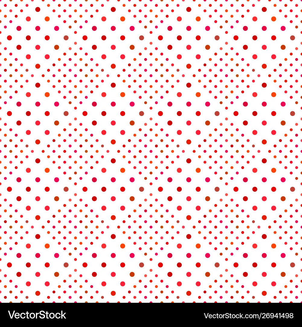 Abstract red seamless circle pattern background vector image