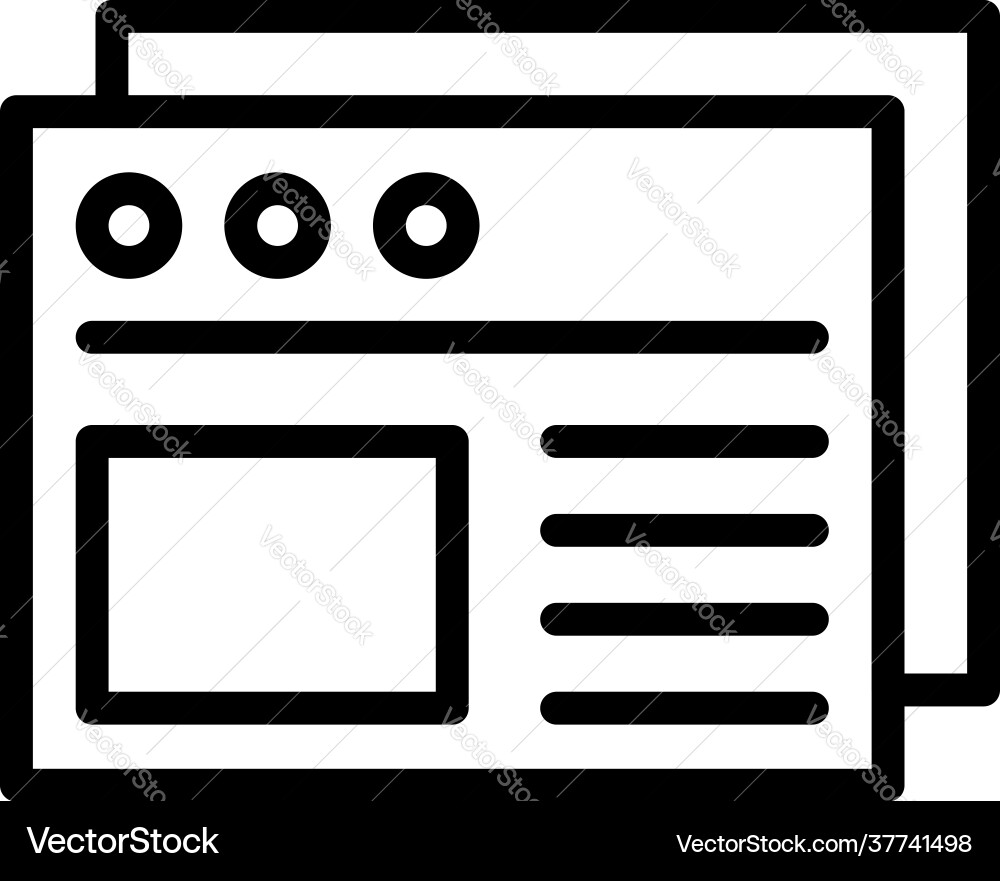 Api web site icon outline style Api web site icon outline style Vector Image