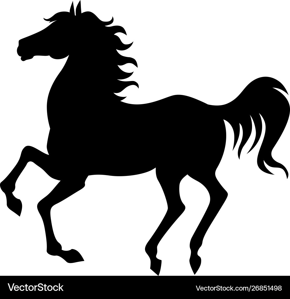 Arabian Horse Silhouette Vector Image