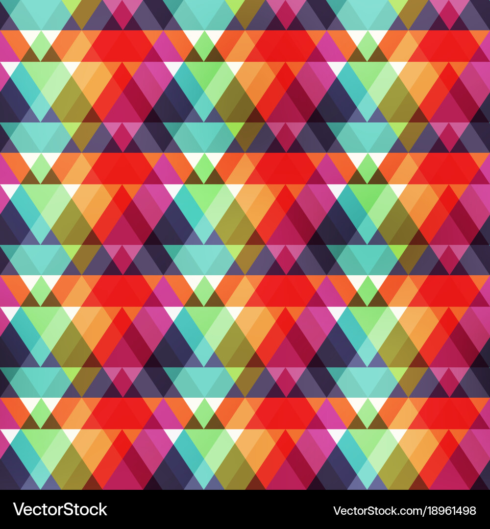 Bright triangle seamless pattern Vector Image