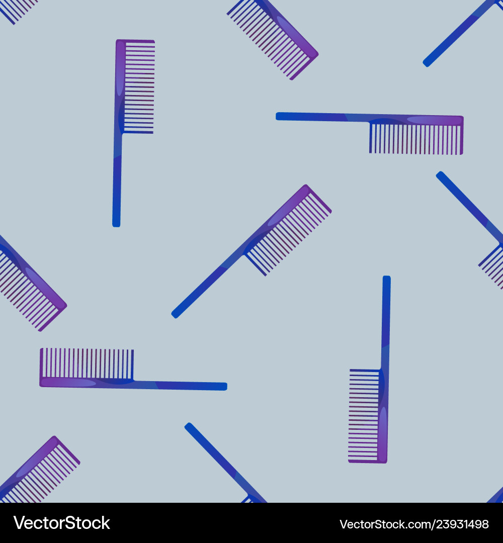 Comb seamless pattern Comb seamless pattern vector image