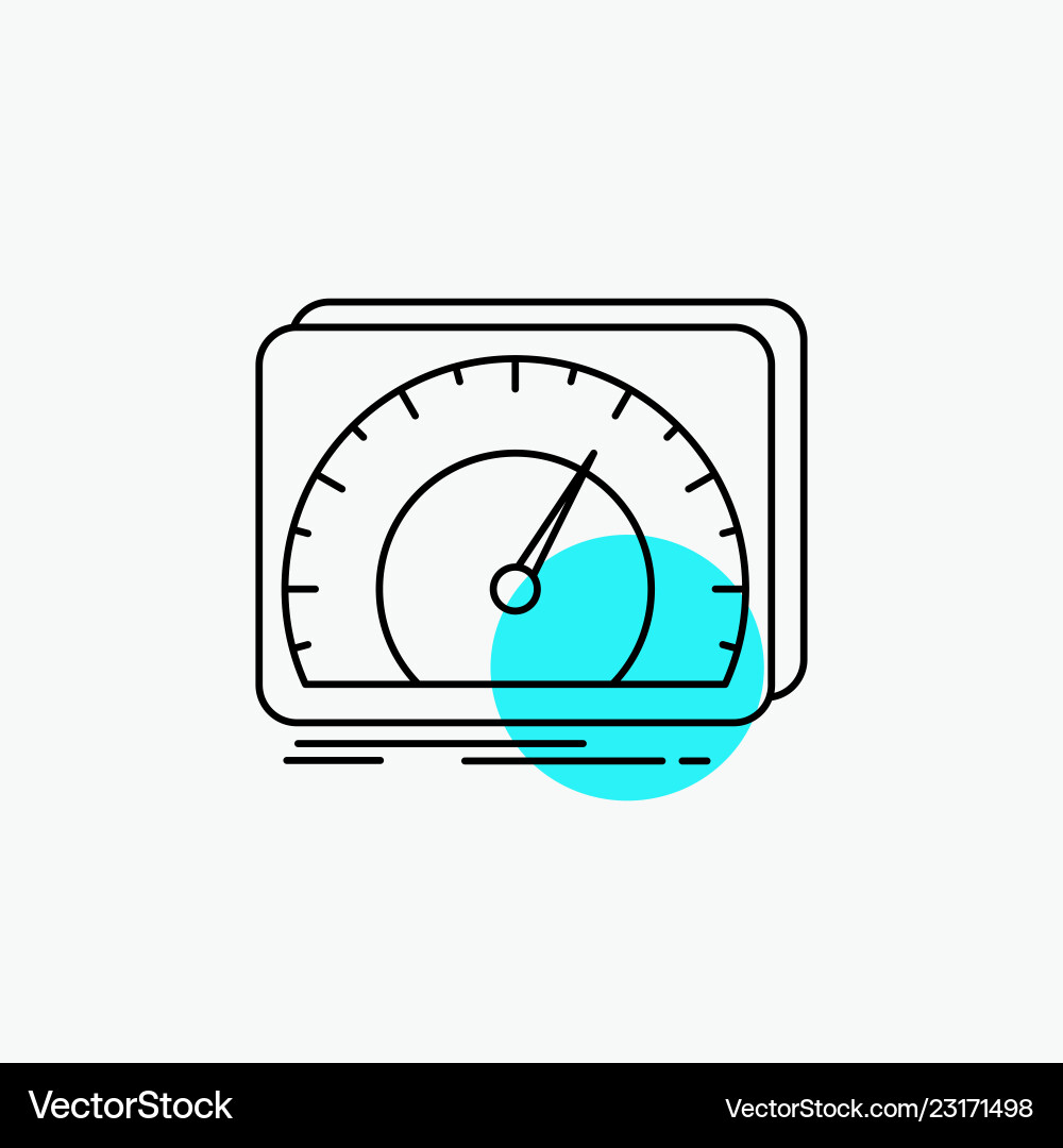 Dashboard device speed test internet line icon Dashboard device speed test internet line icon vector image