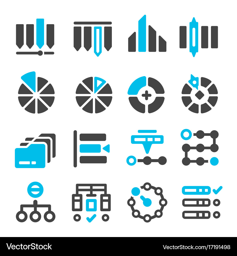 Data Categorization Icon Set vector image