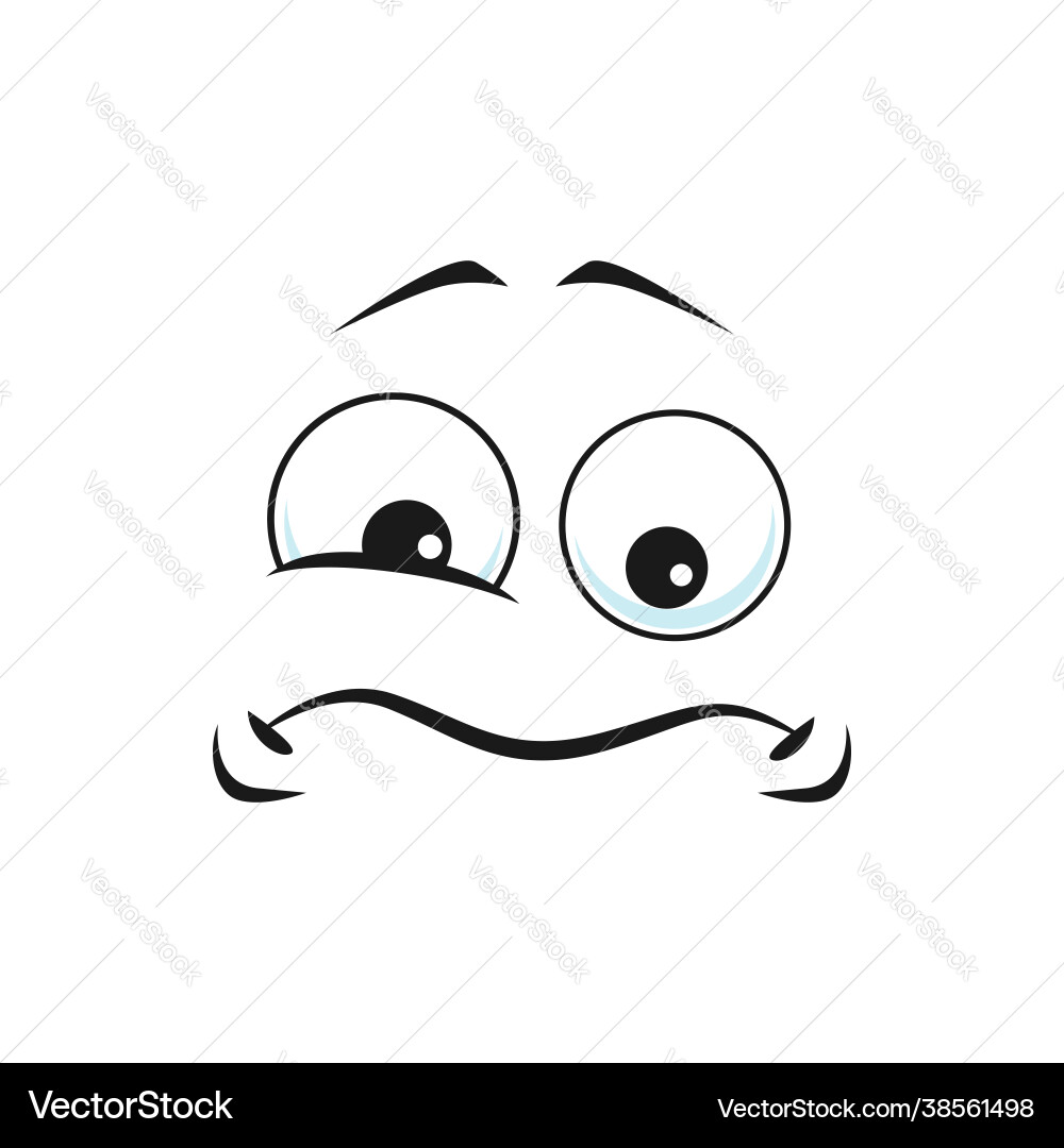Depressed sad upset emoticon character emoji icon Depressed sad upset emoticon character emoji icon vector image