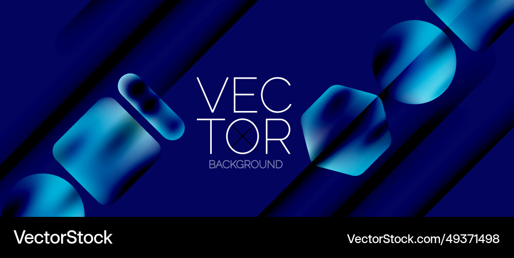 Dynamic bright colorful geometric elements Vector Image