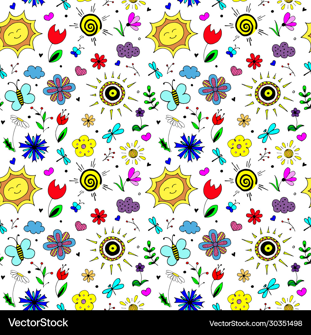 Frühling Muster nahtlose Hintergrund einfache Frühling Muster nahtlose Hintergrund einfache vektorbild
