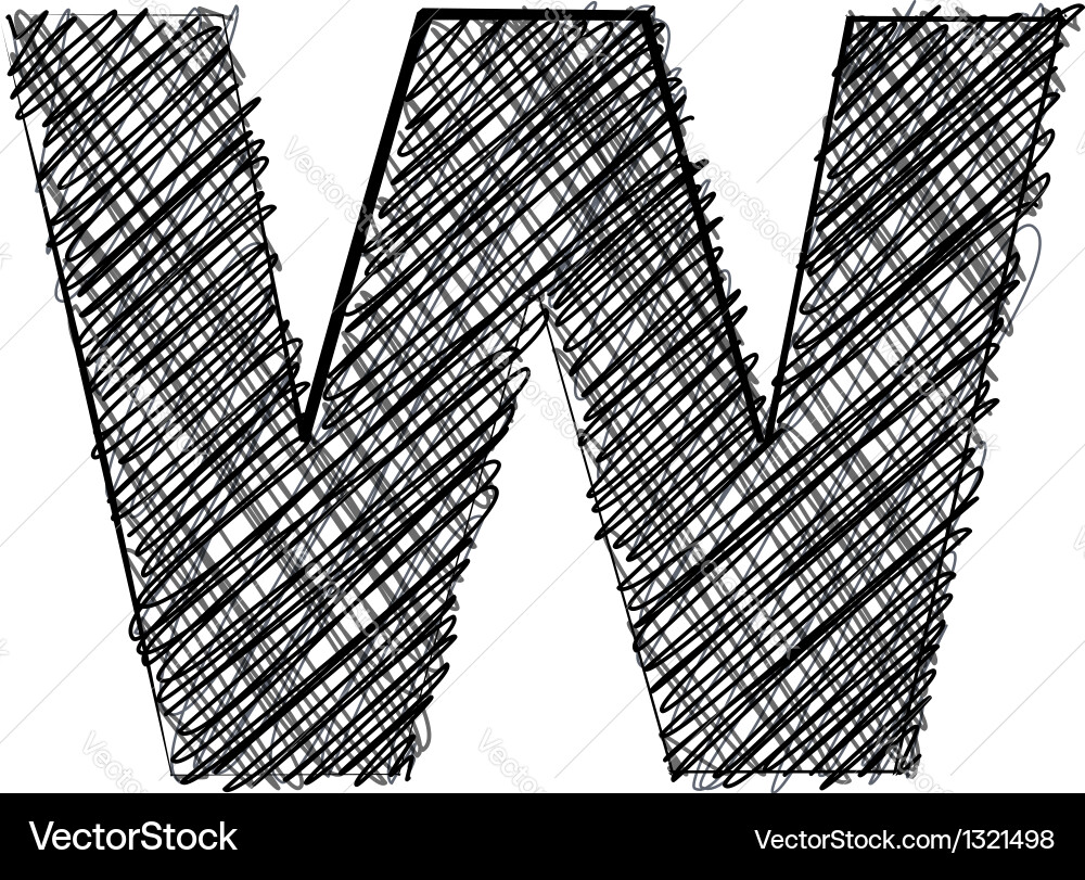 Hand Drawn Script Font vector image