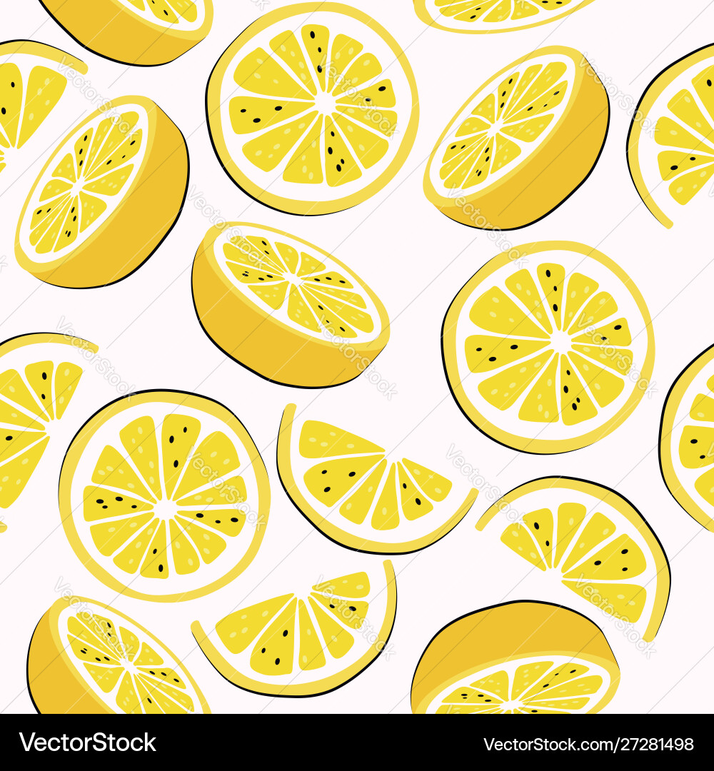 Lemon Slice Pattern vector image