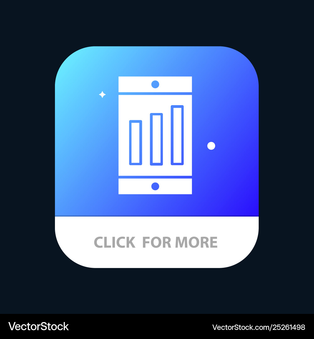 Mobile cell chart app button android Vector Image