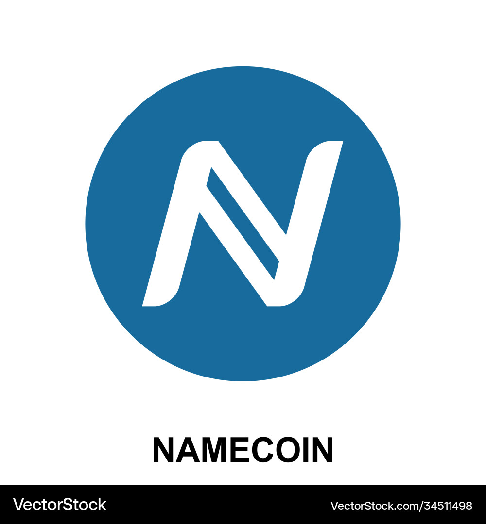 Namecoin crypto currency blockchain flat logo – Royalty-Free Vector |  VectorStock